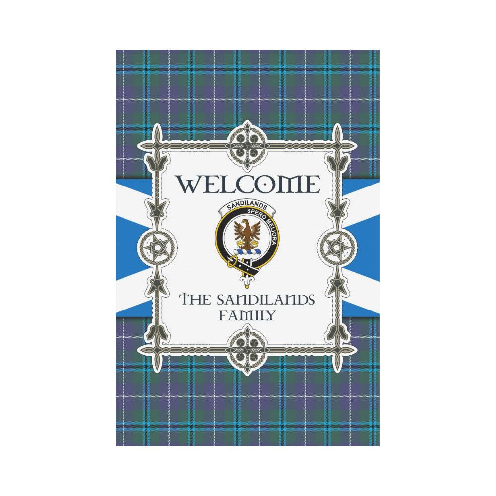 Sandilands Clan Garden Flag, Scottish Tartan Sandilands Clans Garden Flag New Style