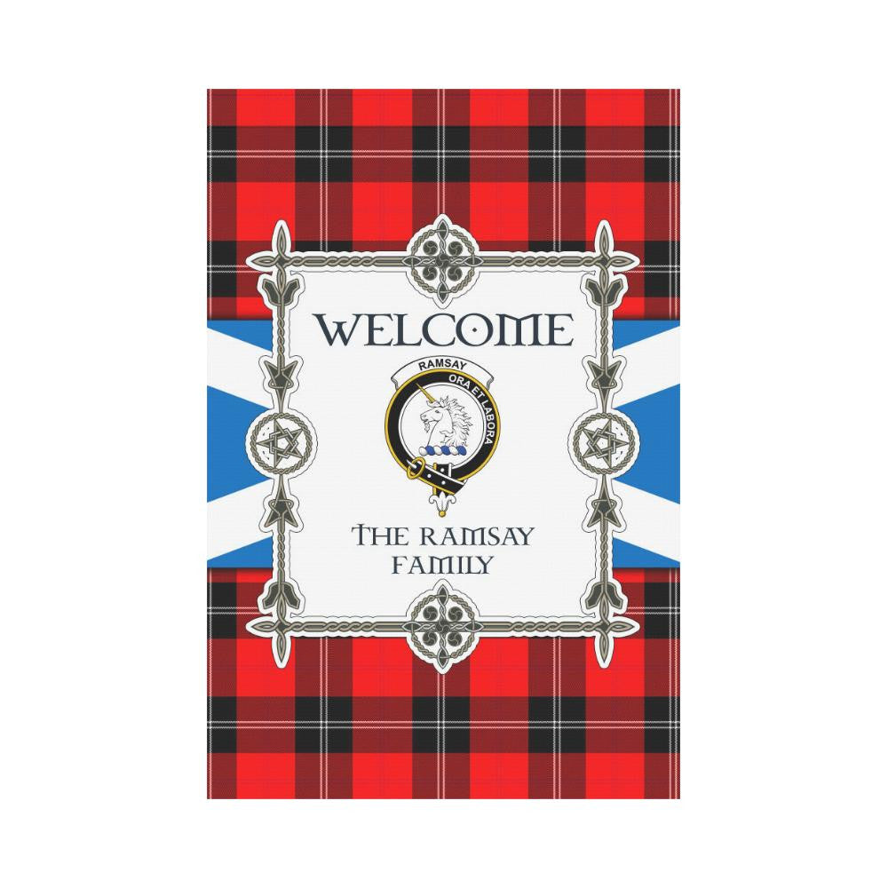 Ramsay Clan Garden Flag, Scottish Tartan Ramsay Clans Garden Flag New Style