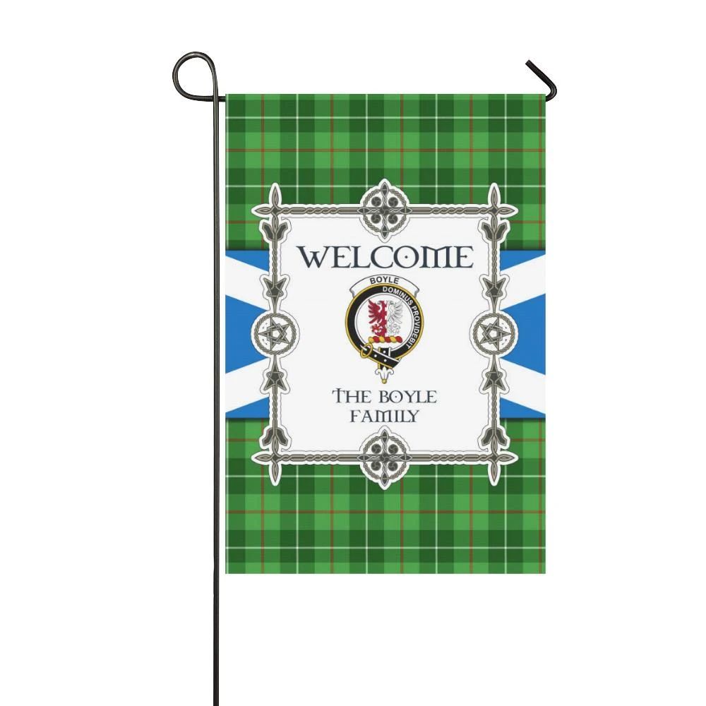 Boyle  Clan Garden Flag, Scottish Tartan Boyle  Clans Garden Flag New Style