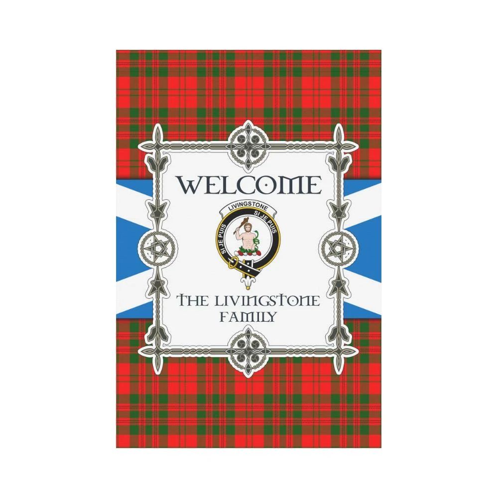 Livingstone Clan Garden Flag, Scottish Tartan Livingstone Clans Garden Flag New Style