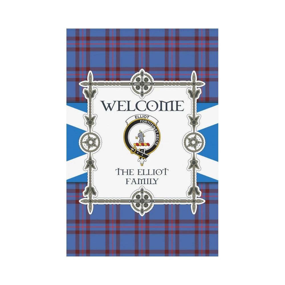 Elliot Clan Garden Flag, Scottish Tartan Elliot Clans Garden Flag New Style