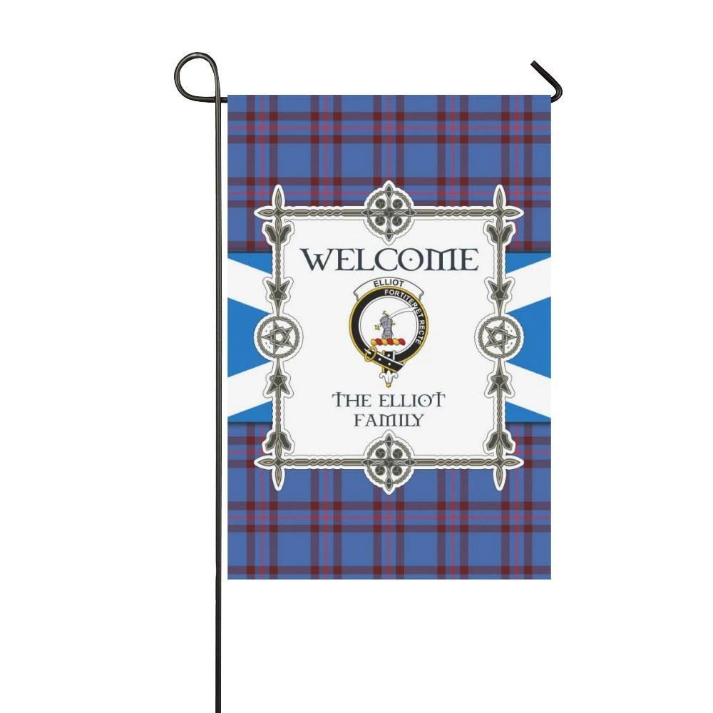Elliot Clan Garden Flag, Scottish Tartan Elliot Clans Garden Flag New Style