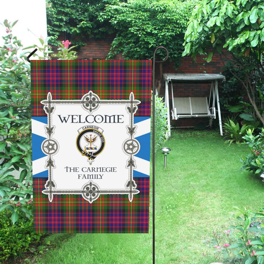 Carnegie Clan Garden Flag, Scottish Tartan Carnegie Clans Garden Flag New Style