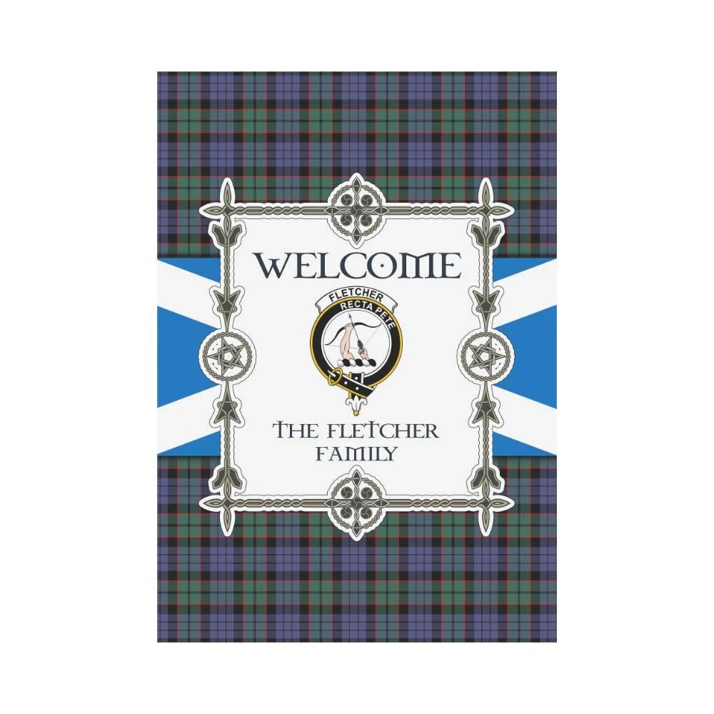 Fletcher Clan Garden Flag, Scottish Tartan Fletcher Clans Garden Flag New Style