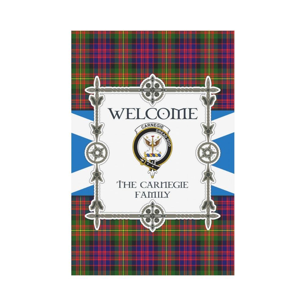 Carnegie Clan Garden Flag, Scottish Tartan Carnegie Clans Garden Flag New Style