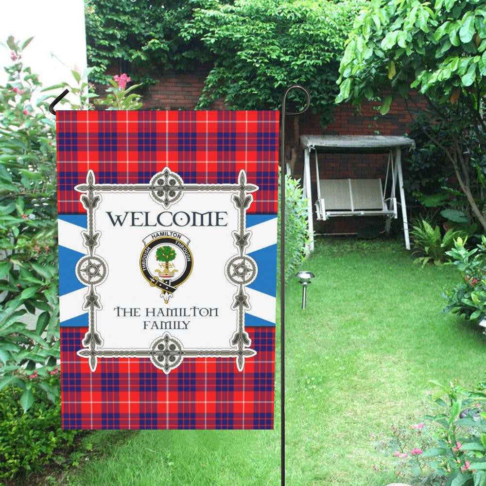 Hamilton Clan Garden Flag, Scottish Tartan Hamilton Clans Garden Flag New Style