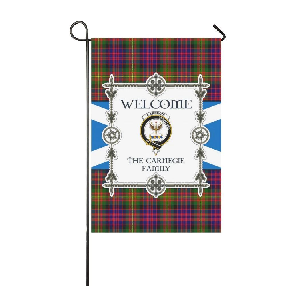 Carnegie Clan Garden Flag, Scottish Tartan Carnegie Clans Garden Flag New Style
