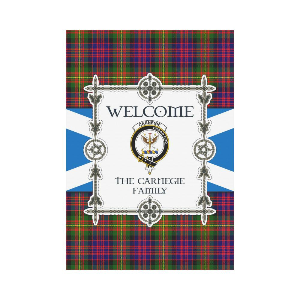 Carnegie Clan Garden Flag, Scottish Tartan Carnegie Clans Garden Flag New Style