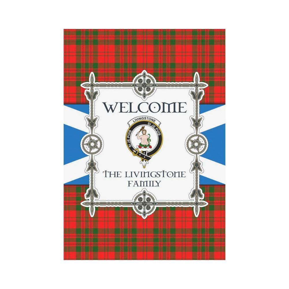 Livingstone Clan Garden Flag, Scottish Tartan Livingstone Clans Garden Flag New Style