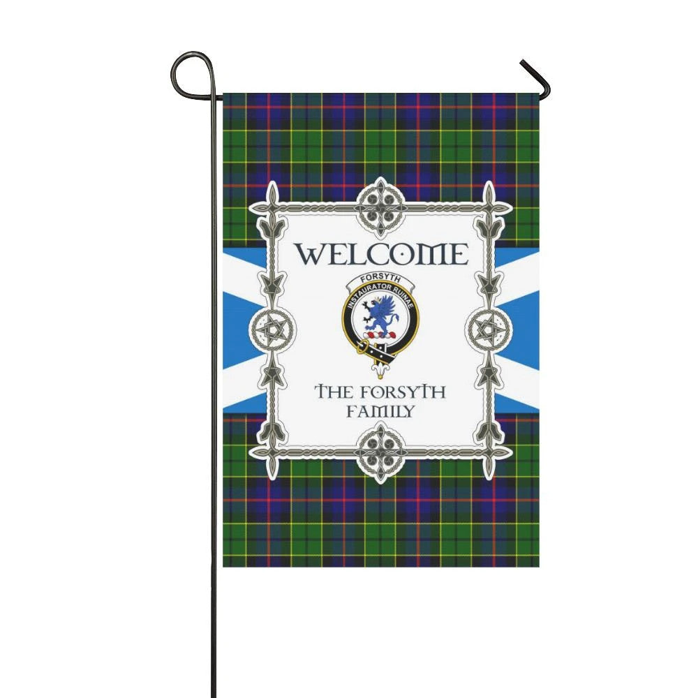 Forsyth Clan Garden Flag, Scottish Tartan Forsyth Clans Garden Flag New Style