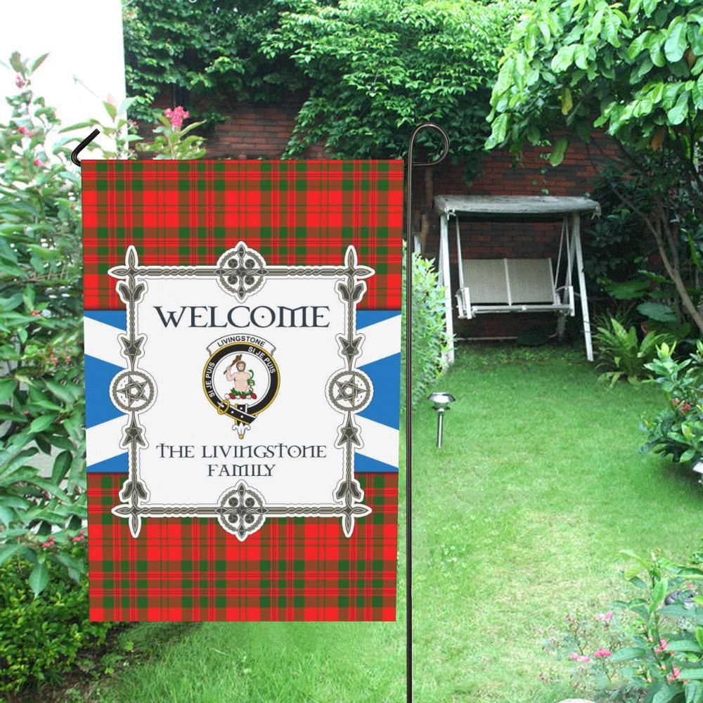 Livingstone Clan Garden Flag, Scottish Tartan Livingstone Clans Garden Flag New Style