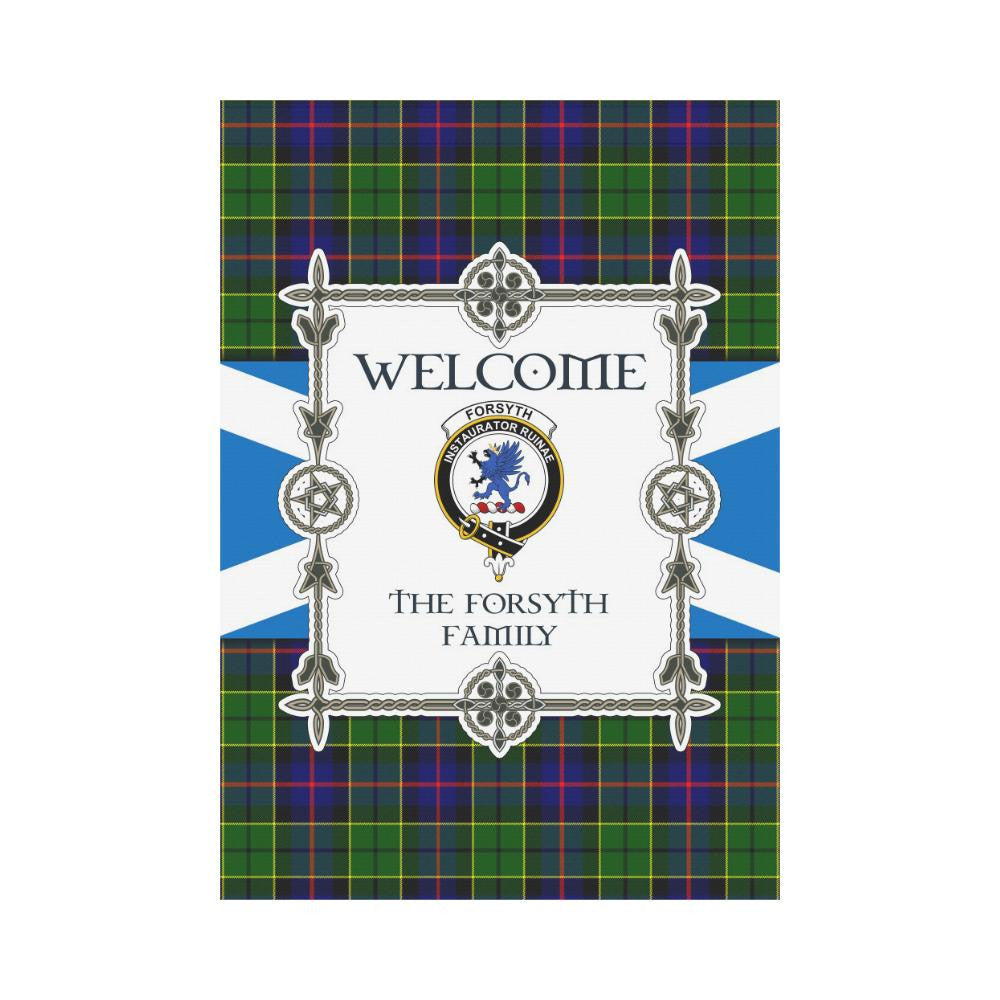 Forsyth Clan Garden Flag, Scottish Tartan Forsyth Clans Garden Flag New Style