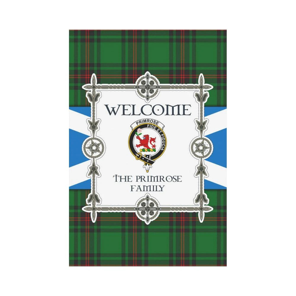 Primrose Clan Garden Flag, Scottish Tartan Primrose Clans Garden Flag New Style