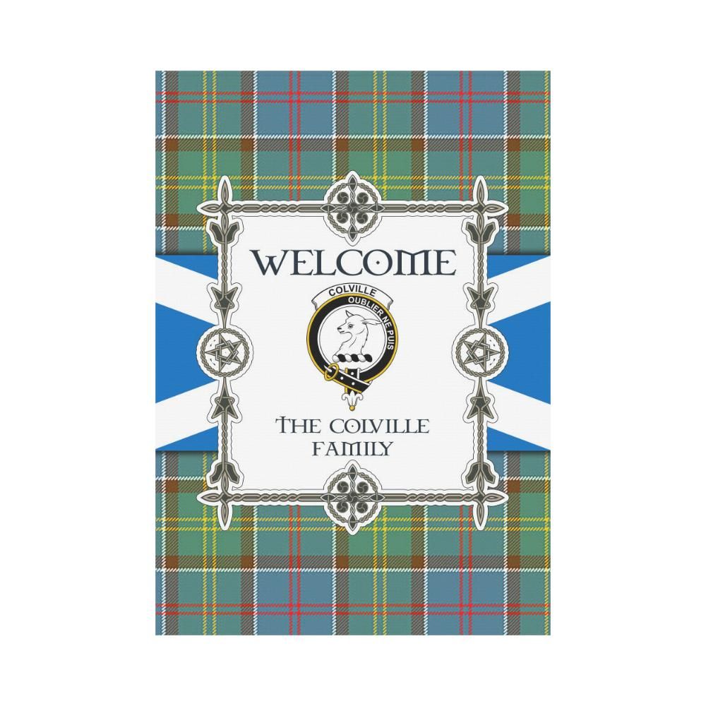 Colville Clan Garden Flag, Scottish Tartan Colville Clans Garden Flag New Style