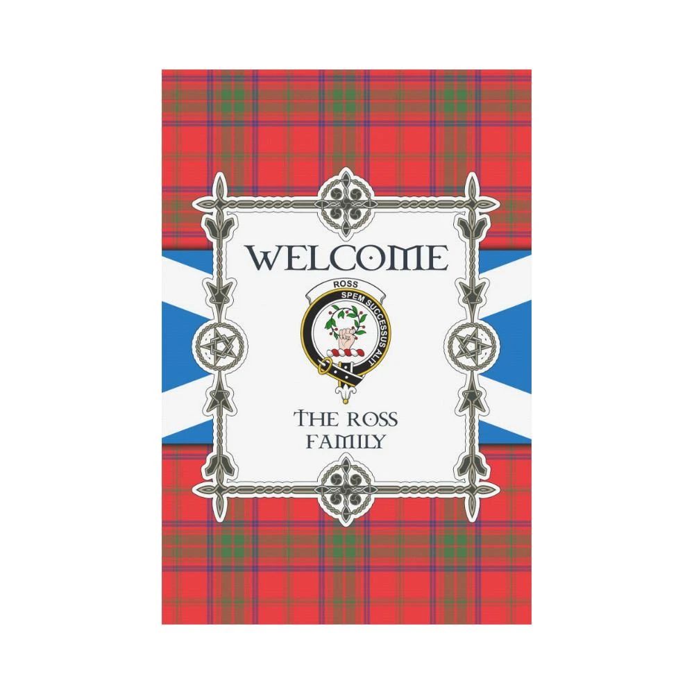 Ross Clan Garden Flag, Scottish Tartan Ross Clans Garden Flag New Style
