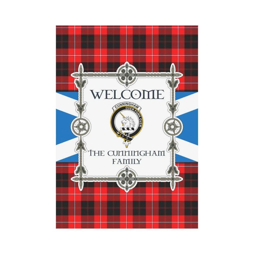 Cunningham Clan Garden Flag, Scottish Tartan Cunningham Clans Garden Flag New Style