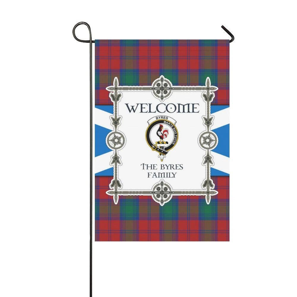 Byres Clan Garden Flag, Scottish Tartan Byres Clans Garden Flag New Style