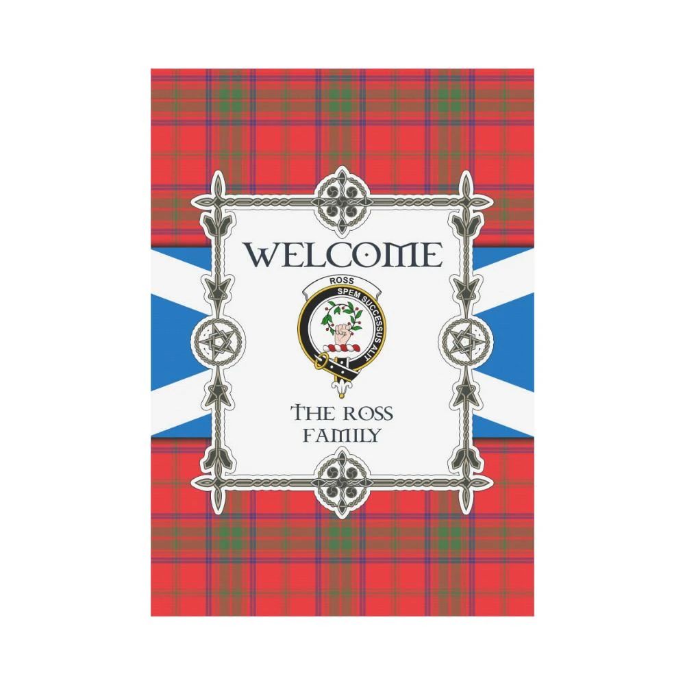 Ross Clan Garden Flag, Scottish Tartan Ross Clans Garden Flag New Style