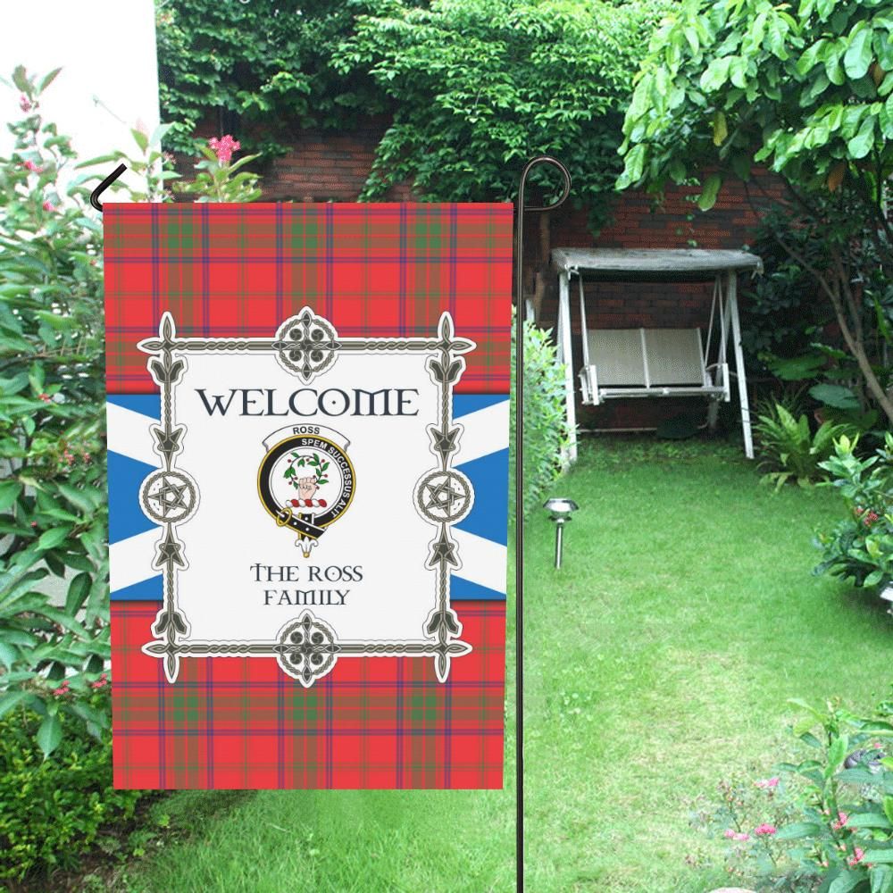 Ross Clan Garden Flag, Scottish Tartan Ross Clans Garden Flag New Style