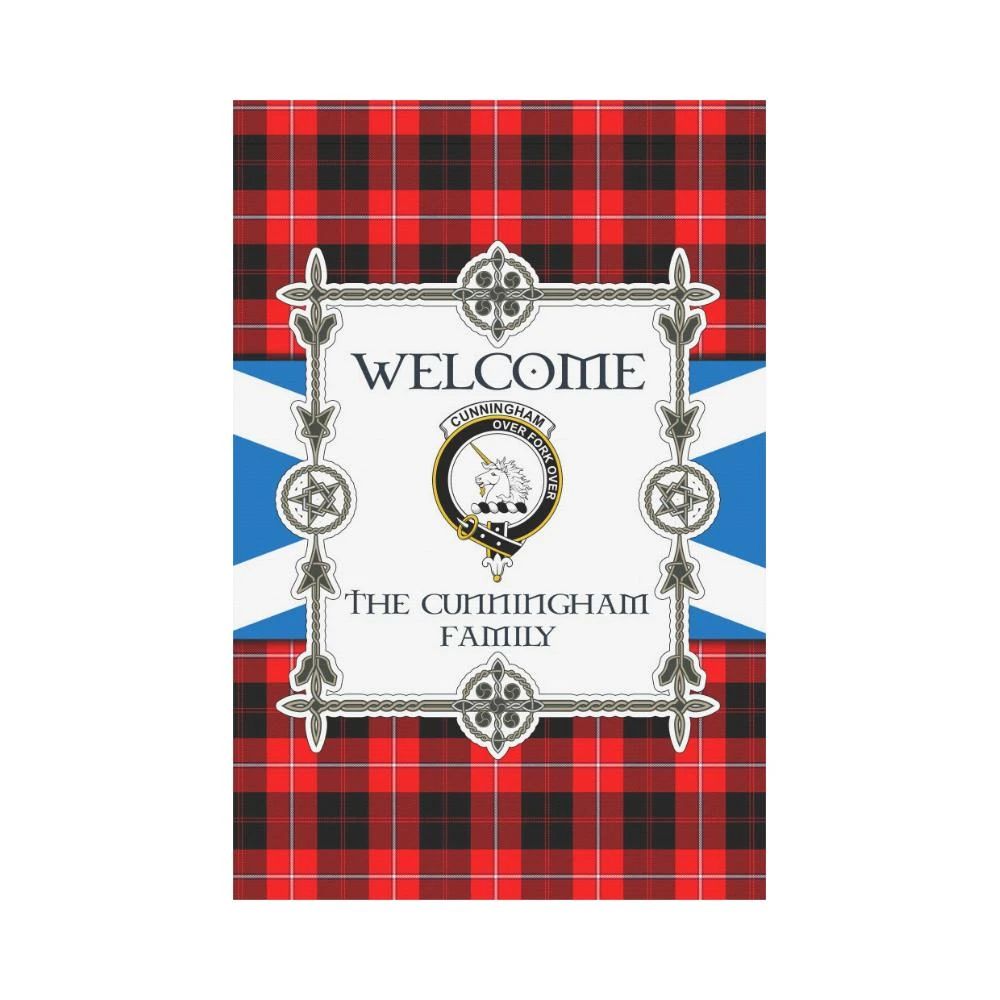 Cunningham Clan Garden Flag, Scottish Tartan Cunningham Clans Garden Flag New Style