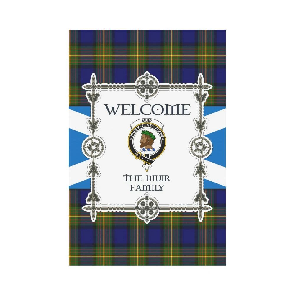 Muir Clan Garden Flag, Scottish Tartan Muir Clans Garden Flag New Style