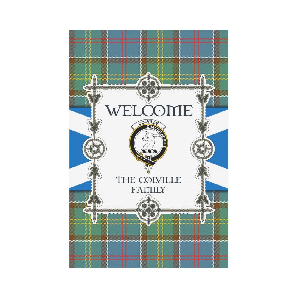 Colville Clan Garden Flag, Scottish Tartan Colville Clans Garden Flag New Style