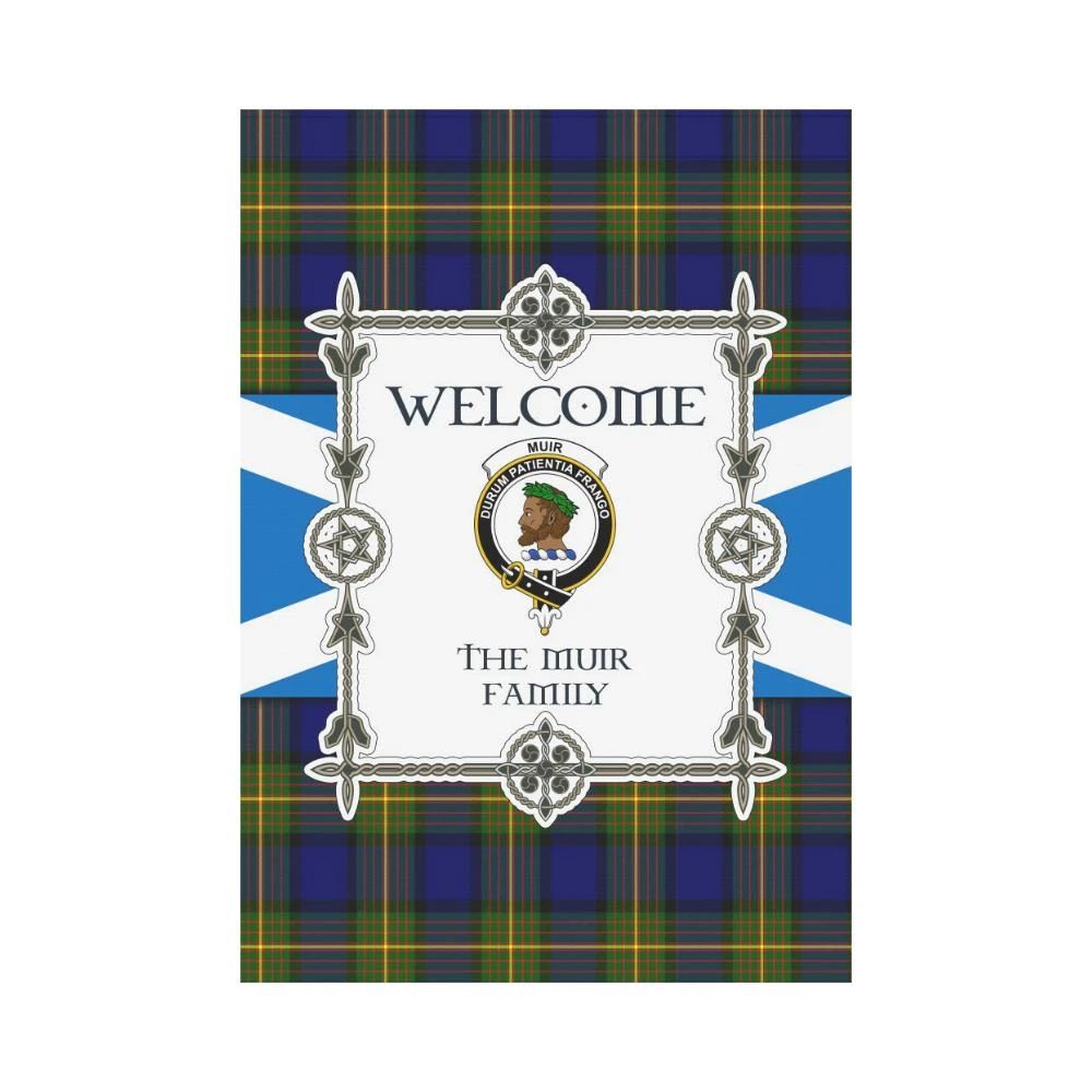 Muir Clan Garden Flag, Scottish Tartan Muir Clans Garden Flag New Style
