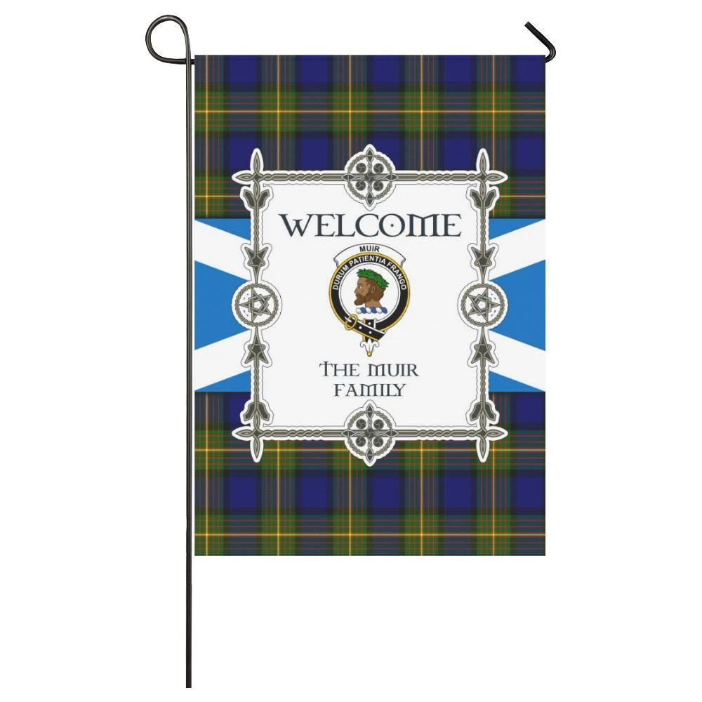 Muir Clan Garden Flag, Scottish Tartan Muir Clans Garden Flag New Style
