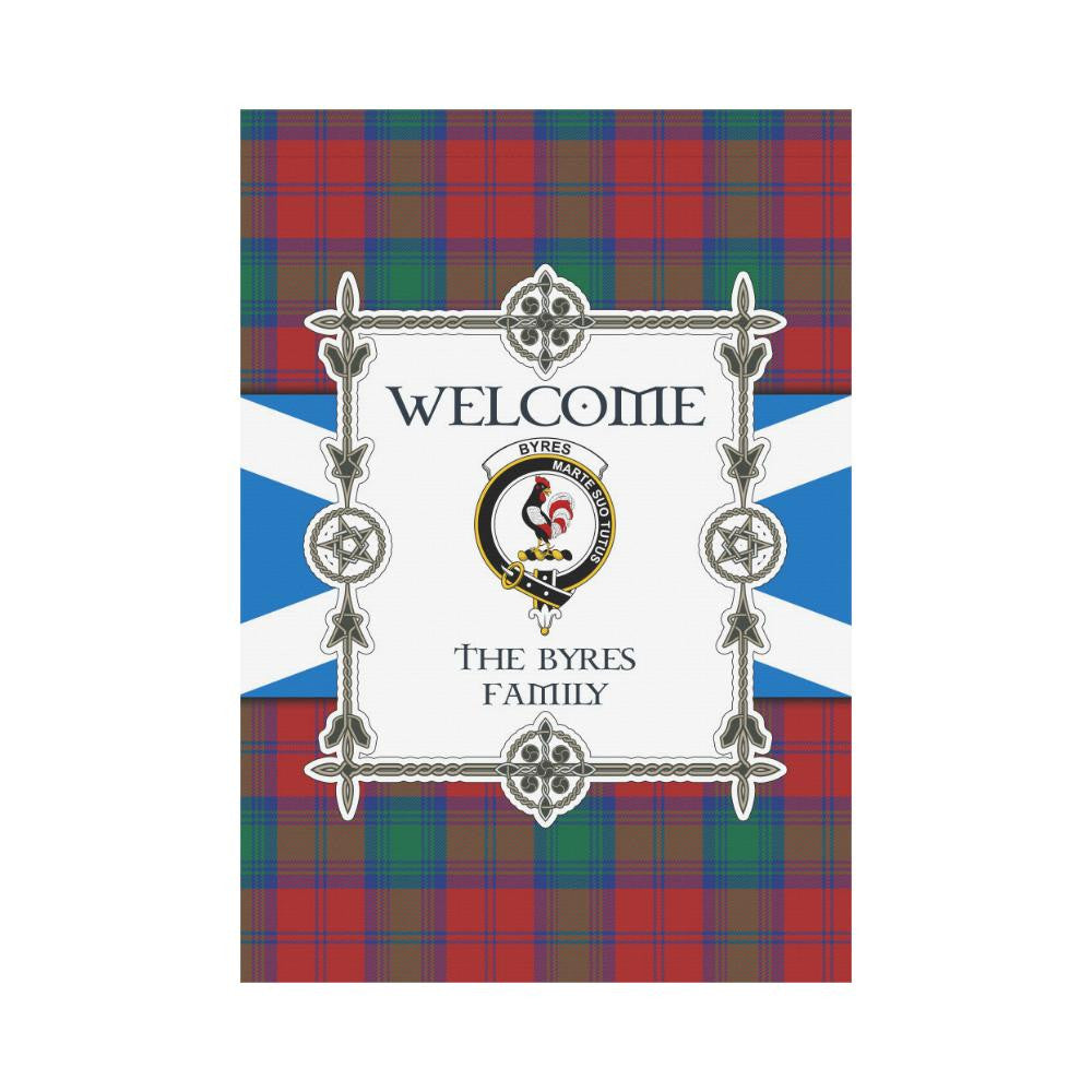 Byres Clan Garden Flag, Scottish Tartan Byres Clans Garden Flag New Style