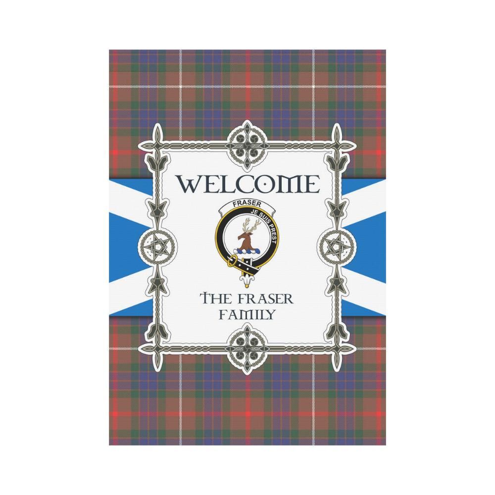 Fraser Clan Garden Flag, Scottish Tartan Fraser Clans Garden Flag New Style