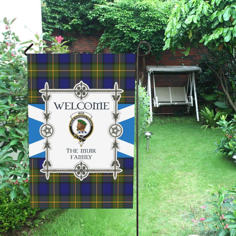 Muir Clan Garden Flag, Scottish Tartan Muir Clans Garden Flag New Style