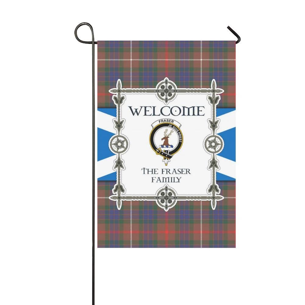 Fraser Clan Garden Flag, Scottish Tartan Fraser Clans Garden Flag New Style