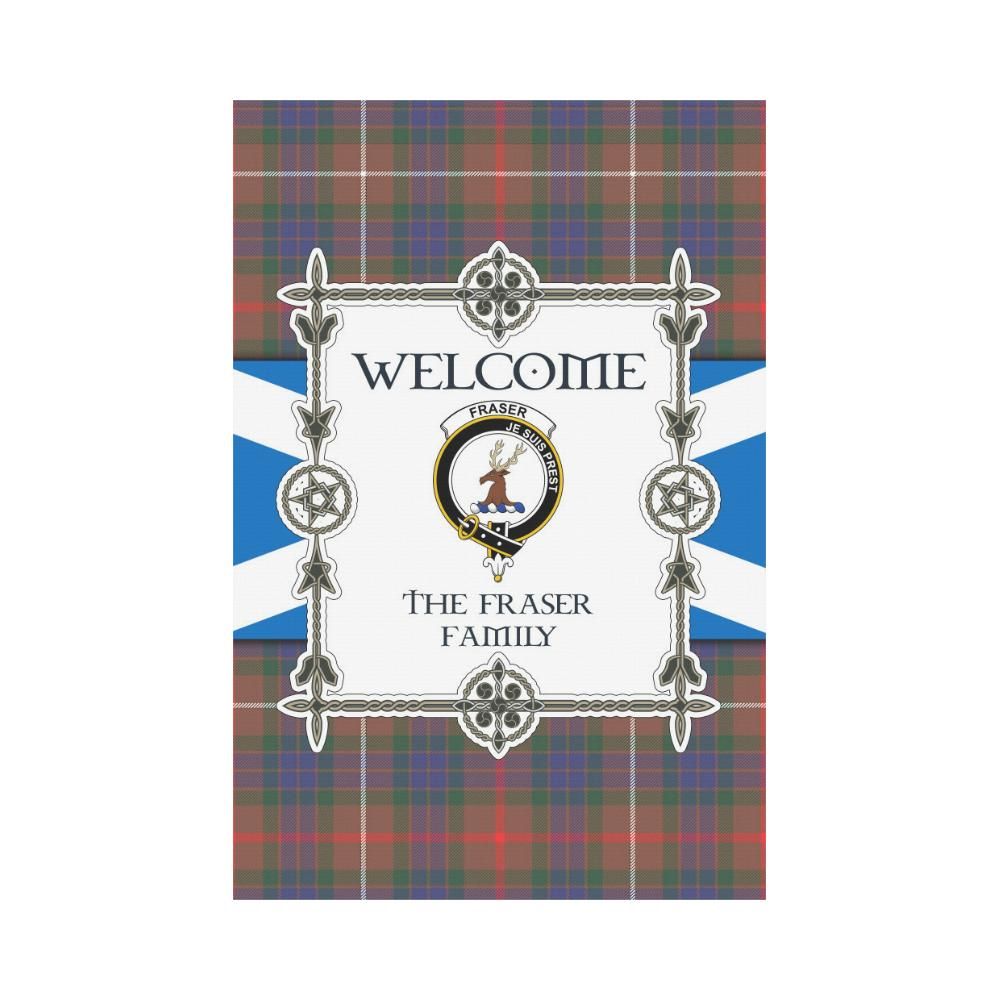 Fraser Clan Garden Flag, Scottish Tartan Fraser Clans Garden Flag New Style