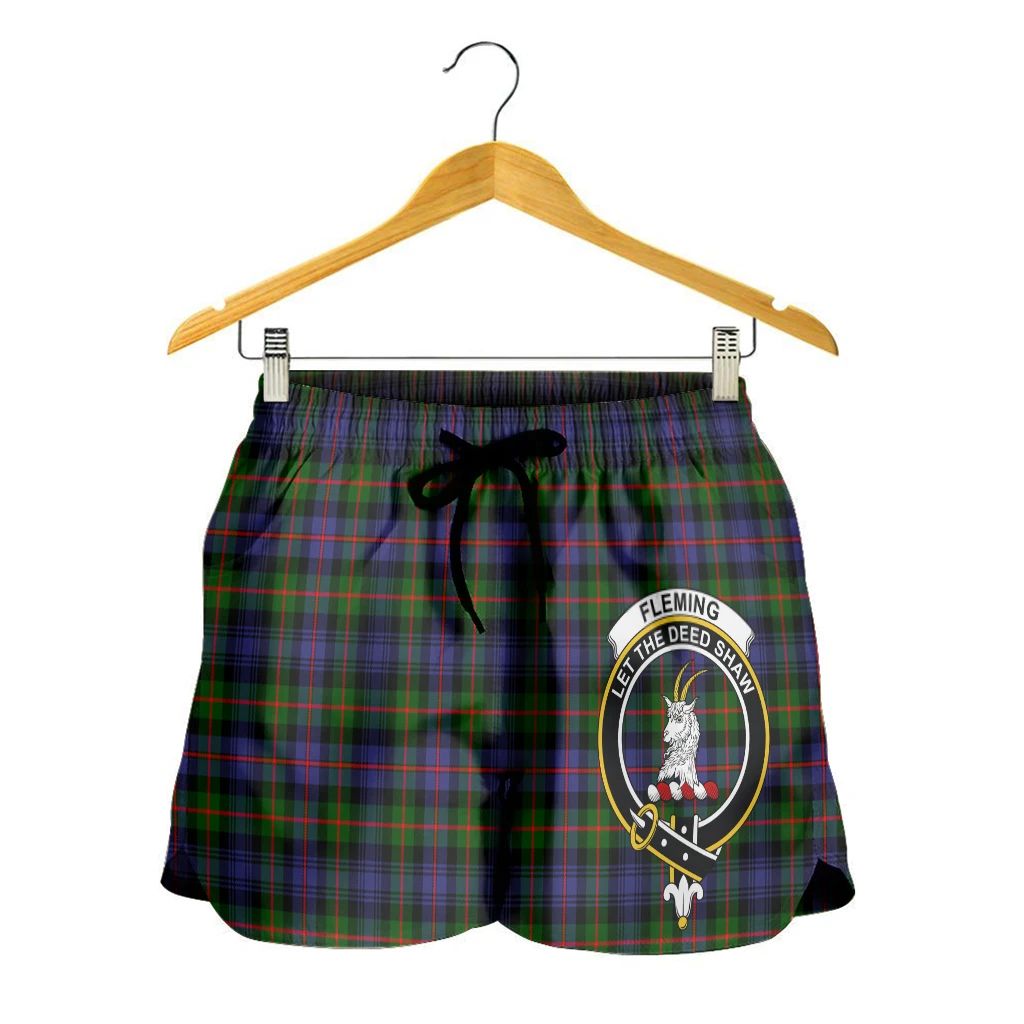 Scottish Tartan Fleming Clans Women Short Badge Style