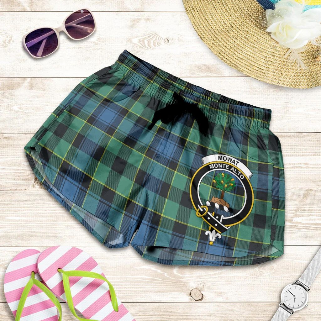 Scottish Tartan Mowat Clans Women Short Badge Style