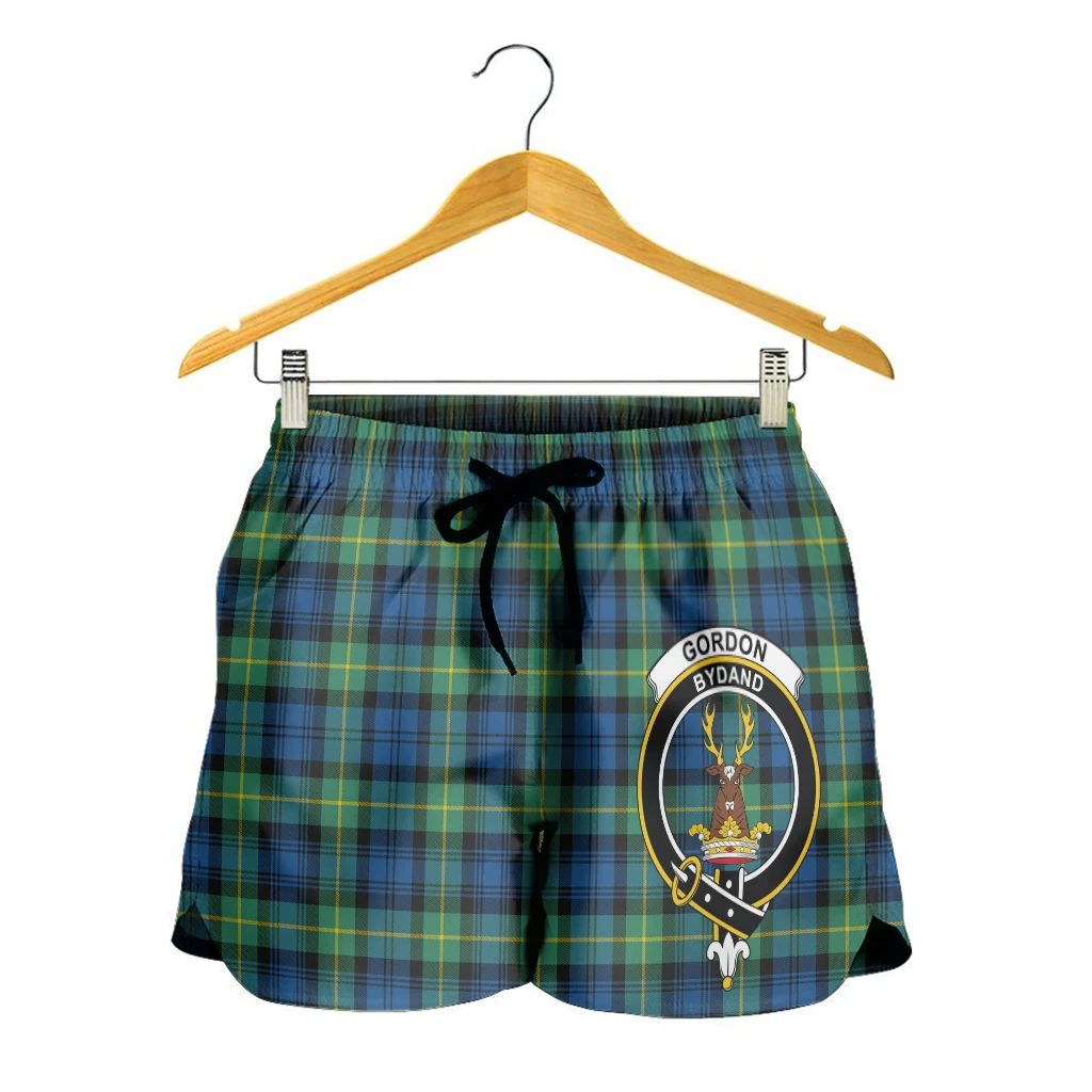 Scottish Tartan Gordon Ancient Clans Women Short Badge Style