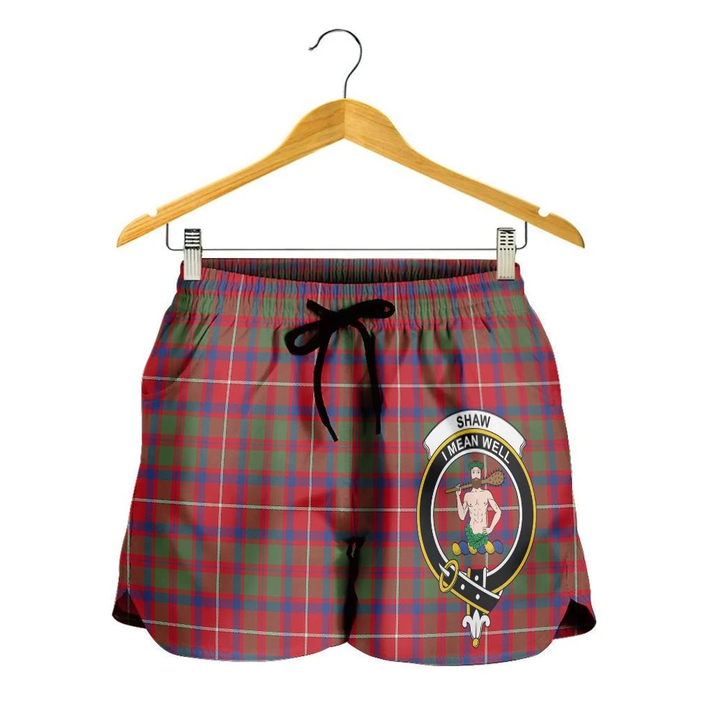 Scottish Tartan Shaw Red Modern Clans Women Short Badge Style