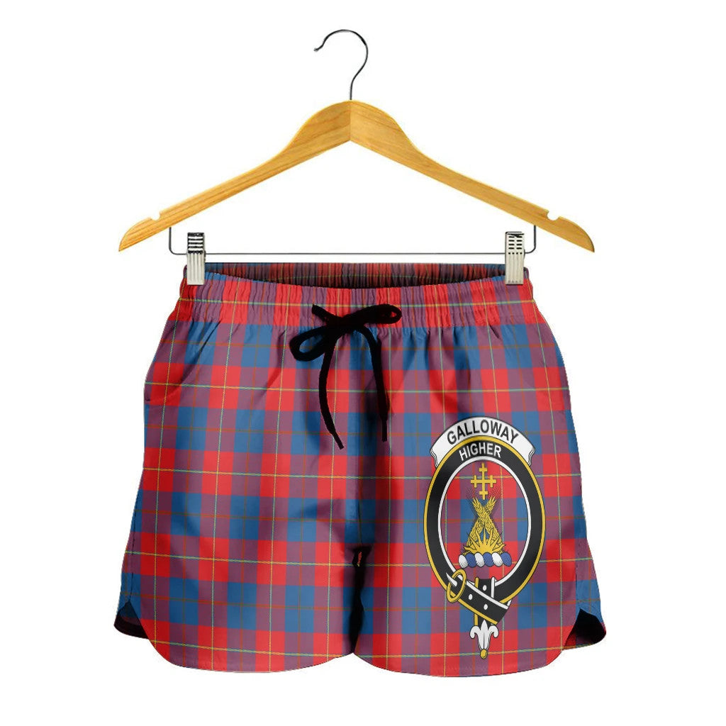 Scottish Tartan Galloway Red Clans Women Short Badge Style