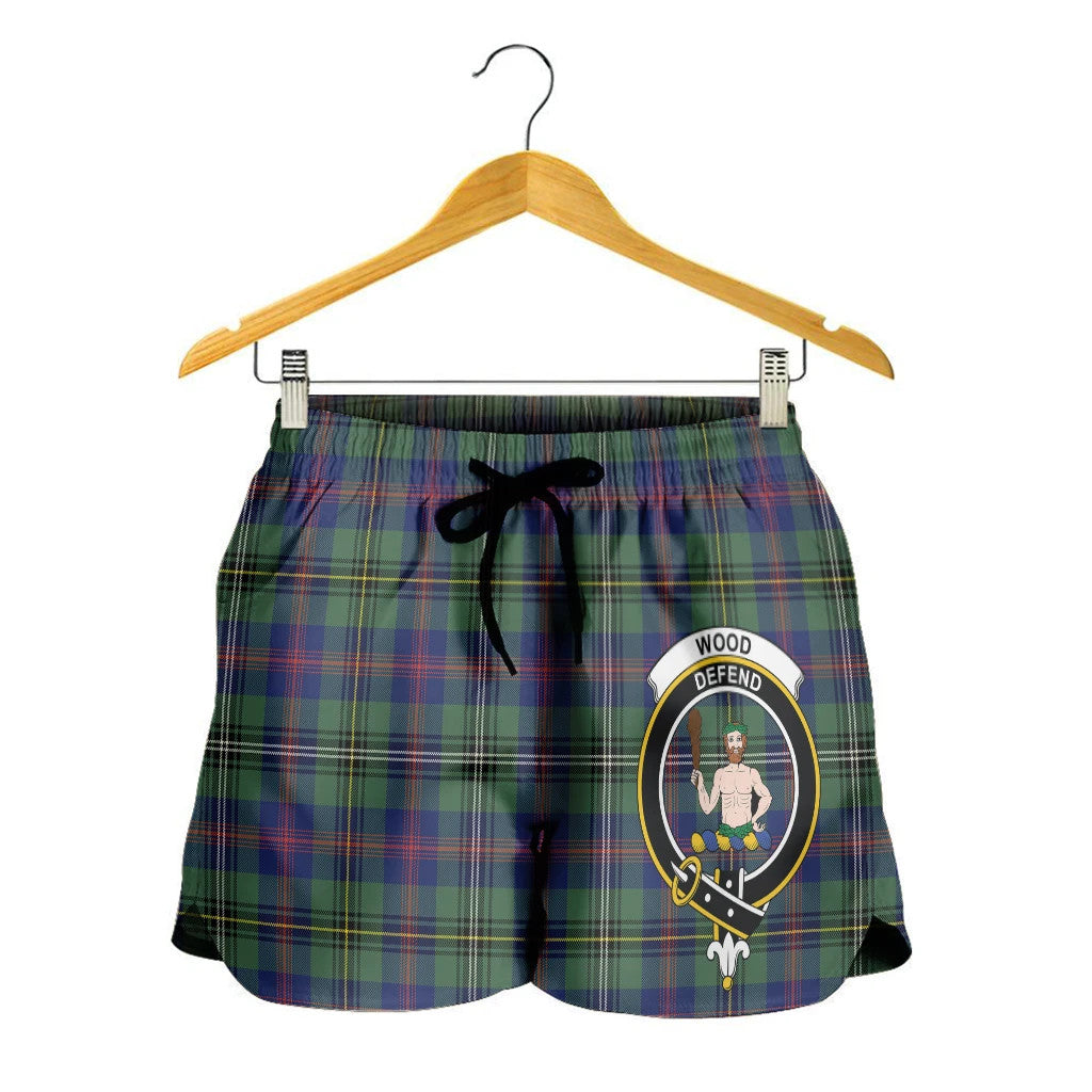 Scottish Tartan Wood Modern Clans Women Short Badge Style