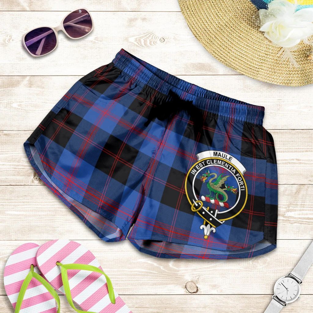 Scottish Tartan Maule Clans Women Short Badge Style