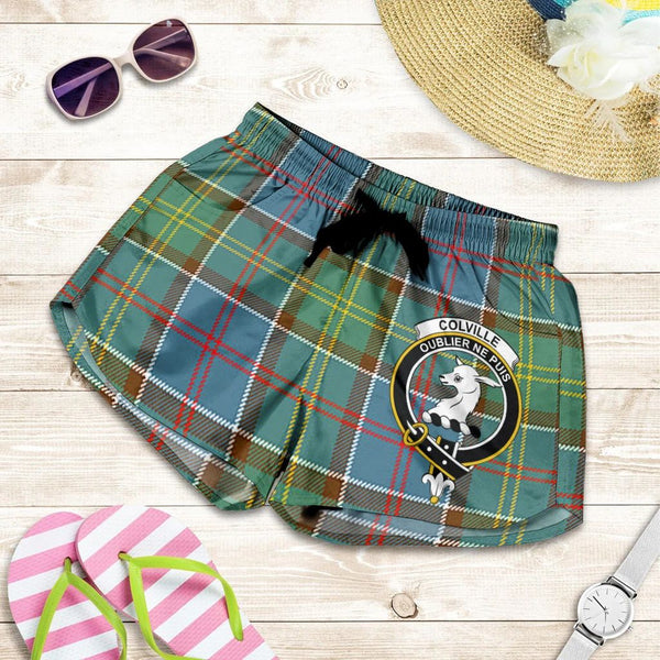 Scottish Tartan Colville Clans Women Short Badge Style
