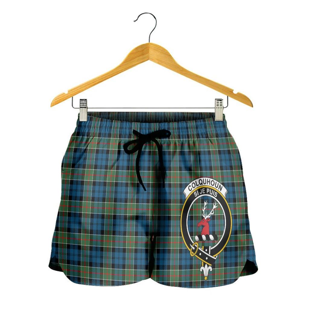 Scottish Tartan Colquhoun Ancient Clans Women Short Badge Style