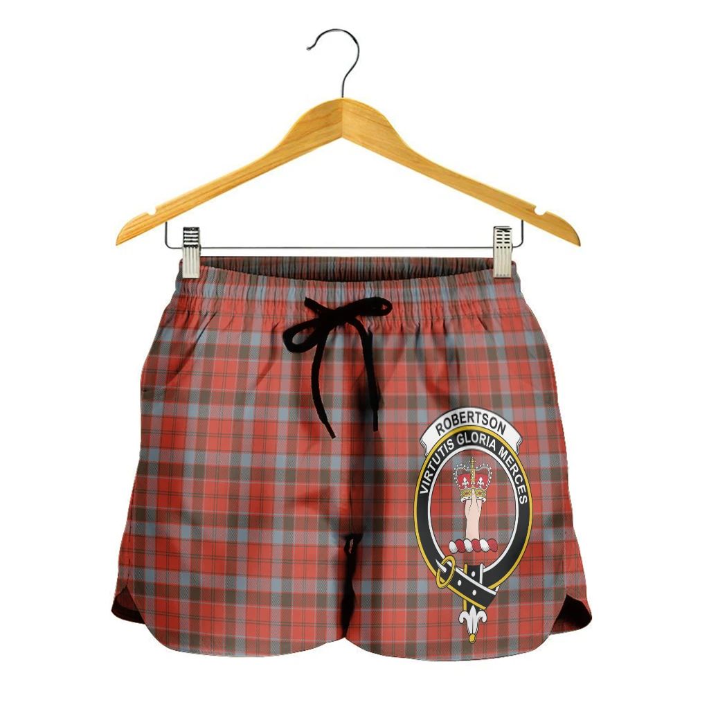 Scottish Tartan Robertson Weathered Clans Women Short Badge Style