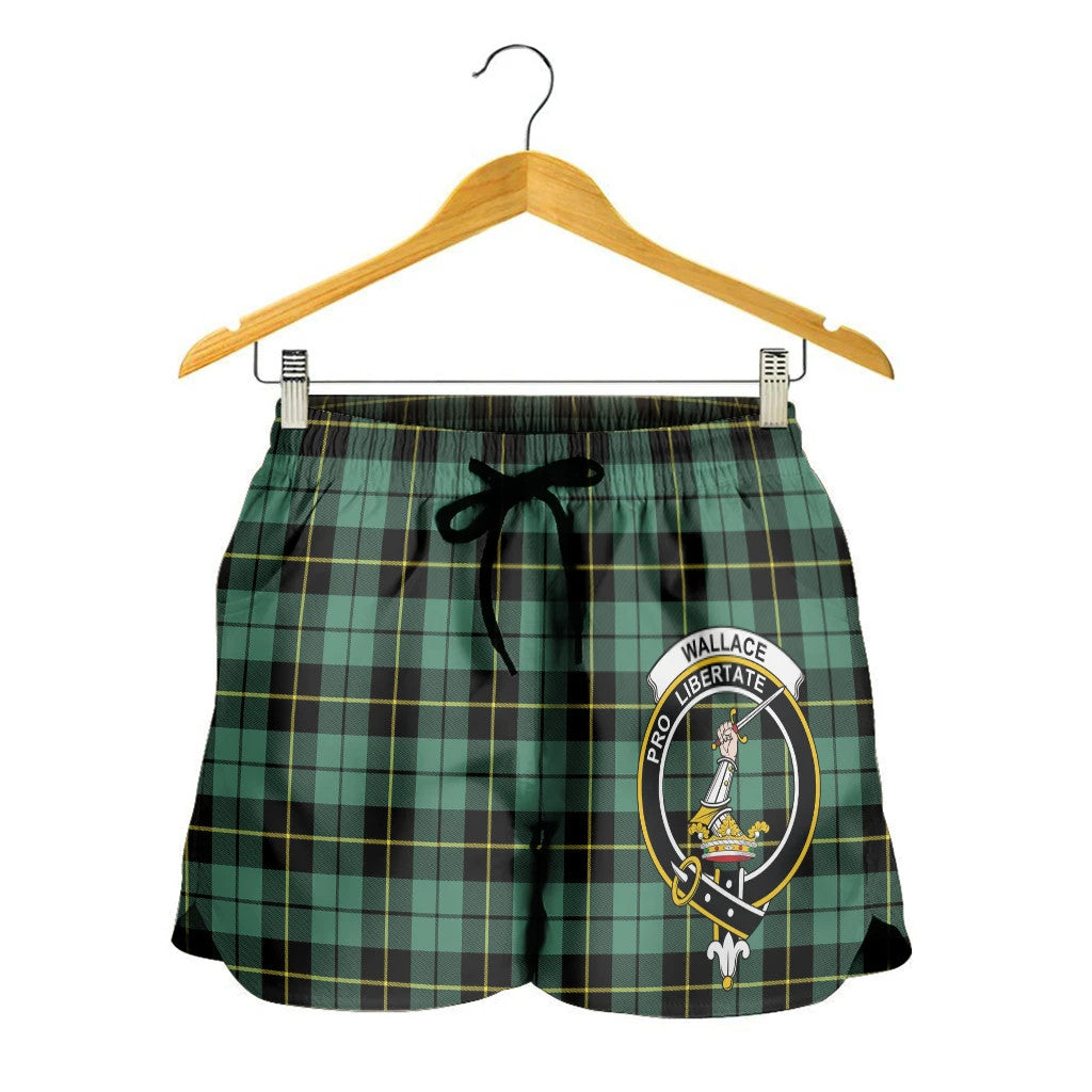 Scottish Tartan Wallace Hunting Ancient Clans Women Short Badge Style