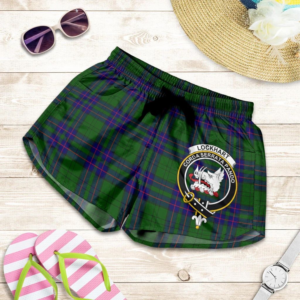 Scottish Tartan Lockhart Modern Clans Women Short Badge Style