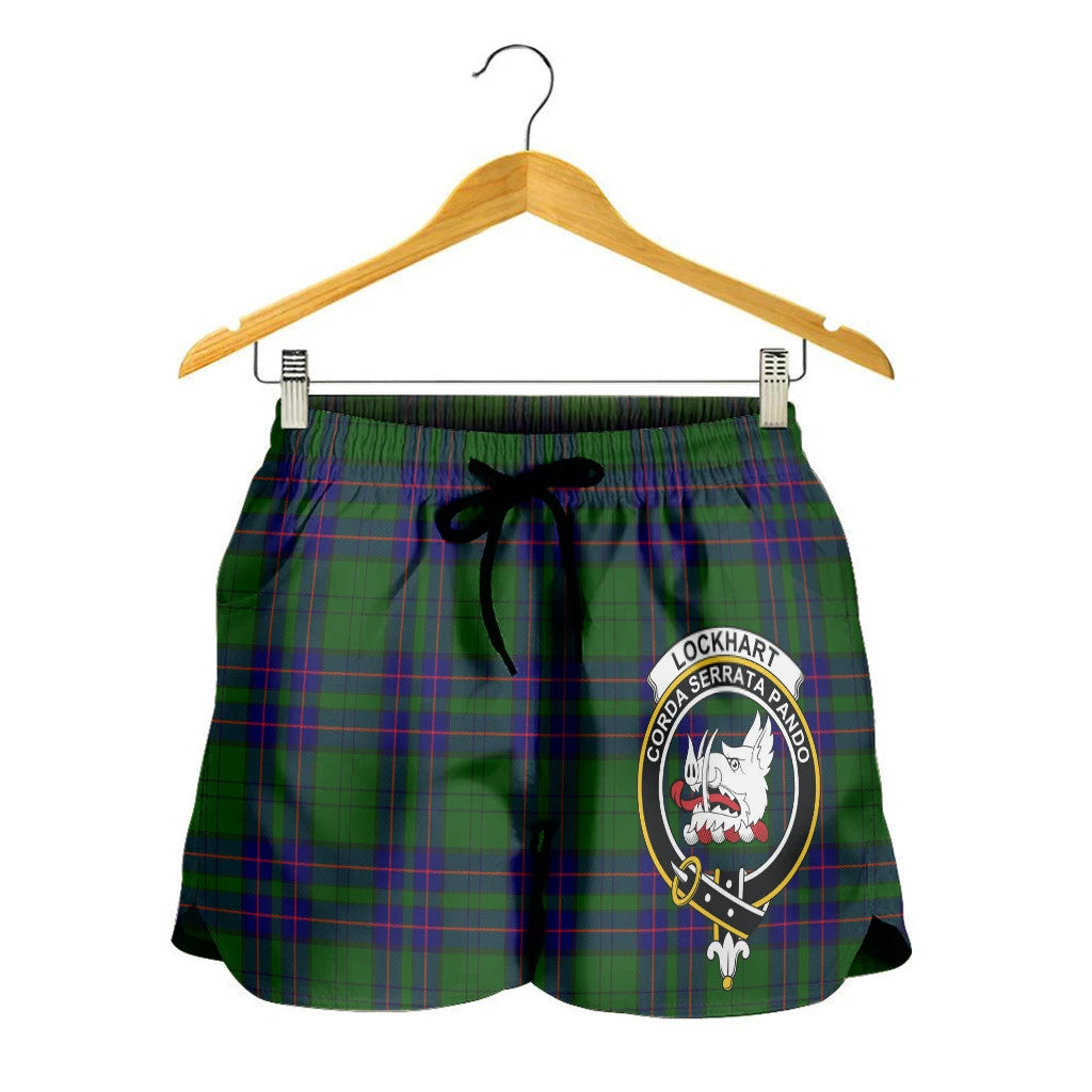 Scottish Tartan Lockhart Modern Clans Women Short Badge Style