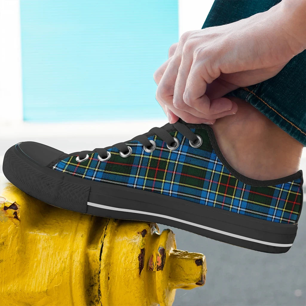 Cockburn Modern Tartan Crest Low Top Shoes