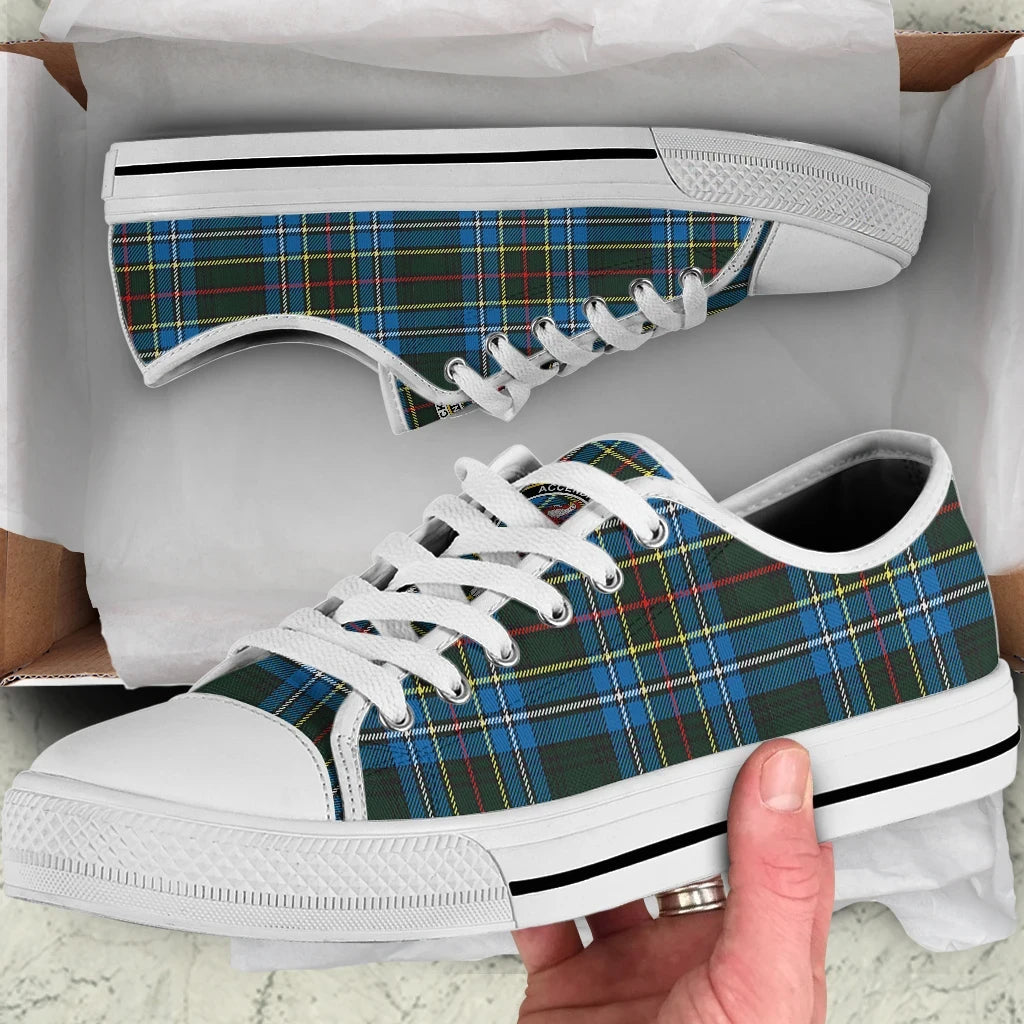 Cockburn Modern Tartan Crest Low Top Shoes