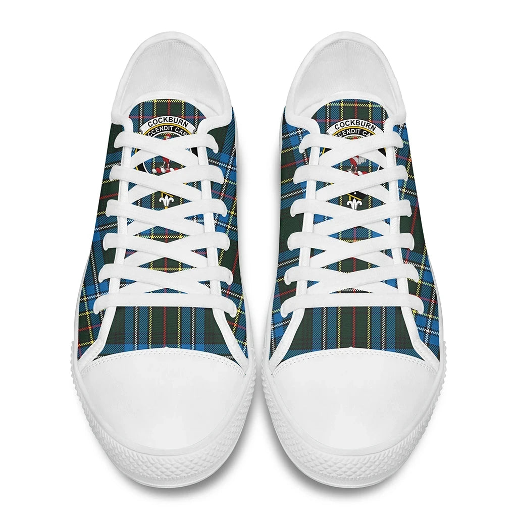 Cockburn Modern Tartan Crest Low Top Shoes