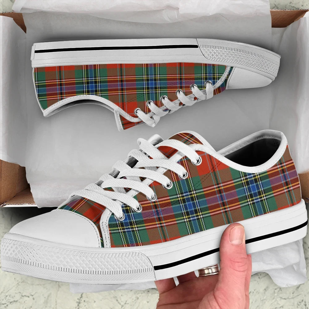 MacLean of Duart Ancient Tartan Plaid Low Top Shoes